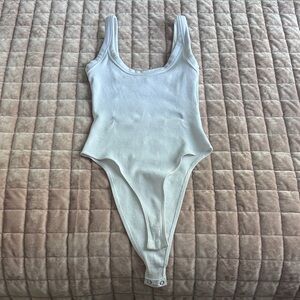 Zara Ribbed White Bodysuit - NWOT